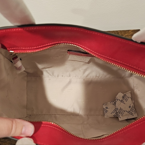 NWT Kate Spade Staci Medium Tote Bag In Ruby Red With Dust Bag KG473 - Picture 6 of 12